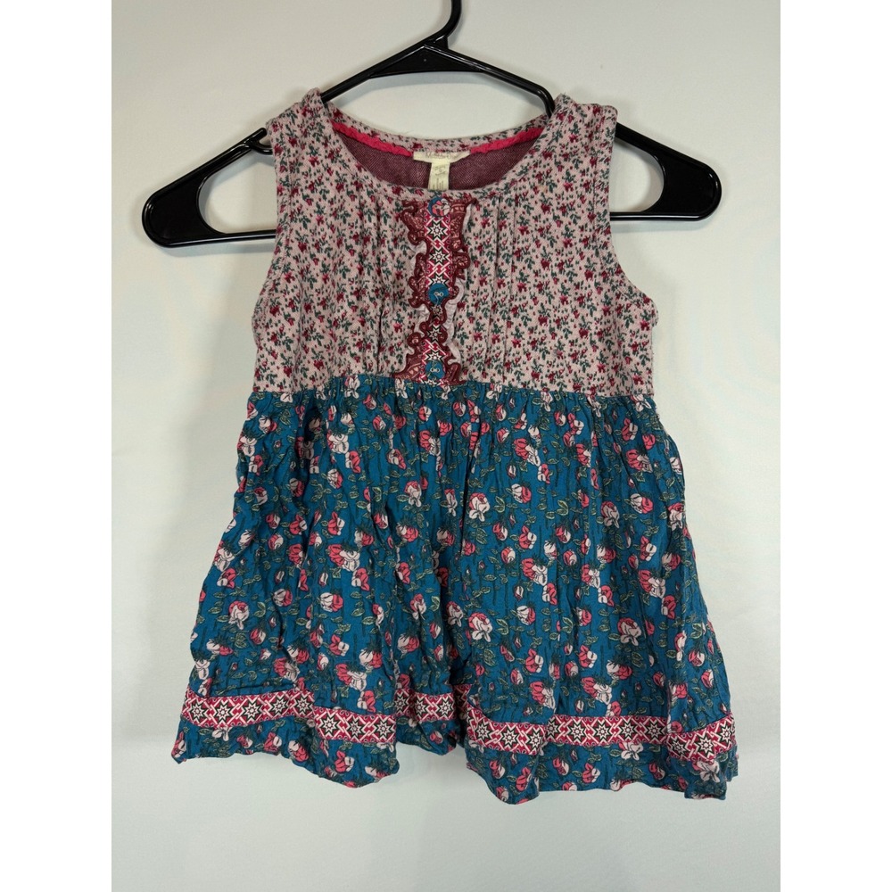 Matilda Jane Girls Floral Mixed Print Sleeveless Tunic Top Size 2